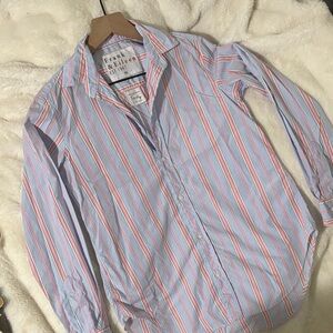 Frank & Eileen Casual Striped Shirt - Light Blue and Pink